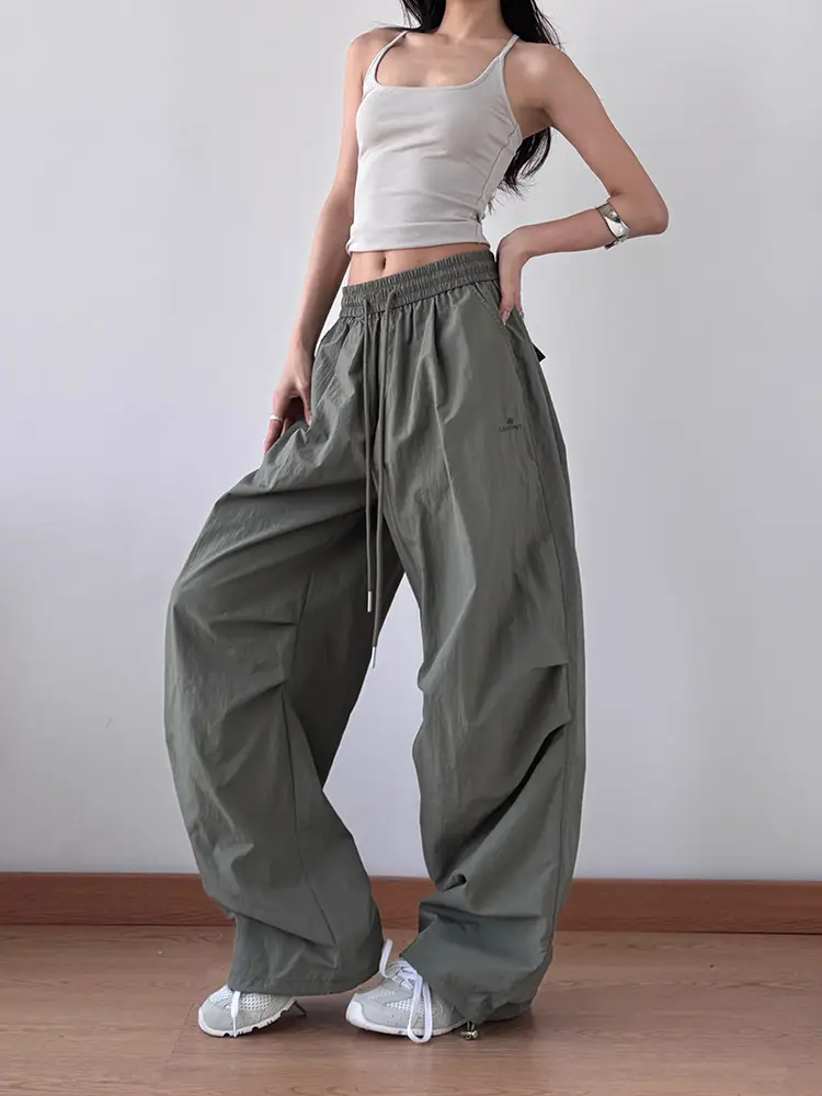 2025 Red Wide Leg Pants Hiphop Loose Casual - Image 9