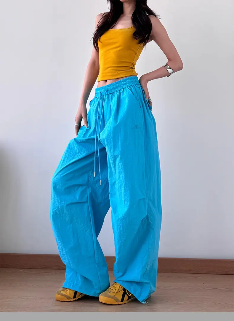 2025 Red Wide Leg Pants Hiphop Loose Casual — feature 7