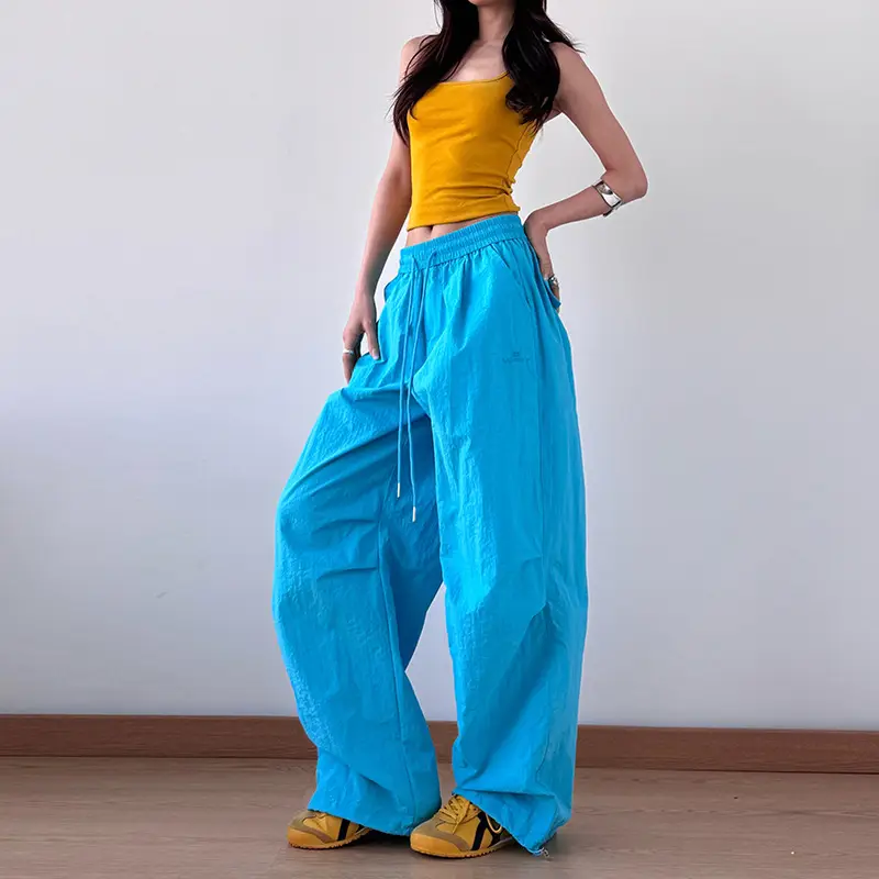 2025 Red Wide Leg Pants Hiphop Loose Casual - Image 3