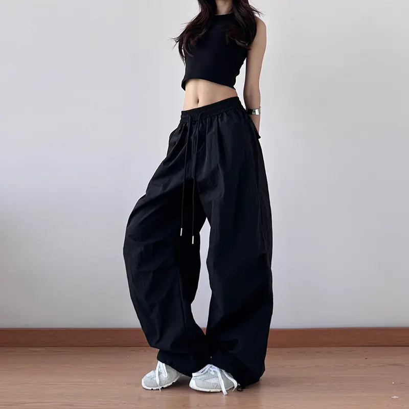 2025 Red Wide Leg Pants Hiphop Loose Casual - Image 4