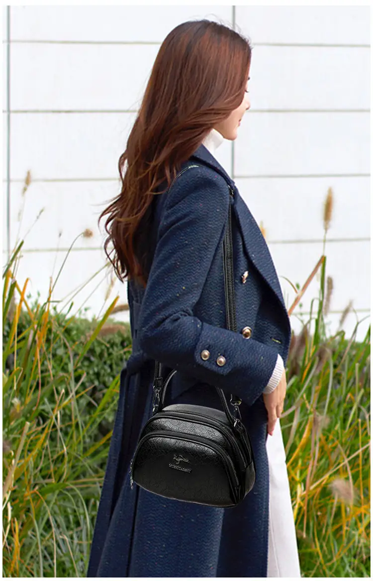 Black Croc Leather Shoulder Crossbody Bag for Women — feature 13