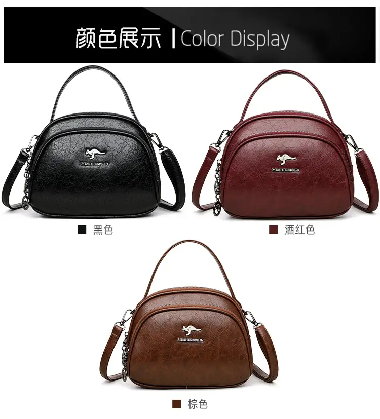 Black Croc Leather Shoulder Crossbody Bag for Women — feature 16