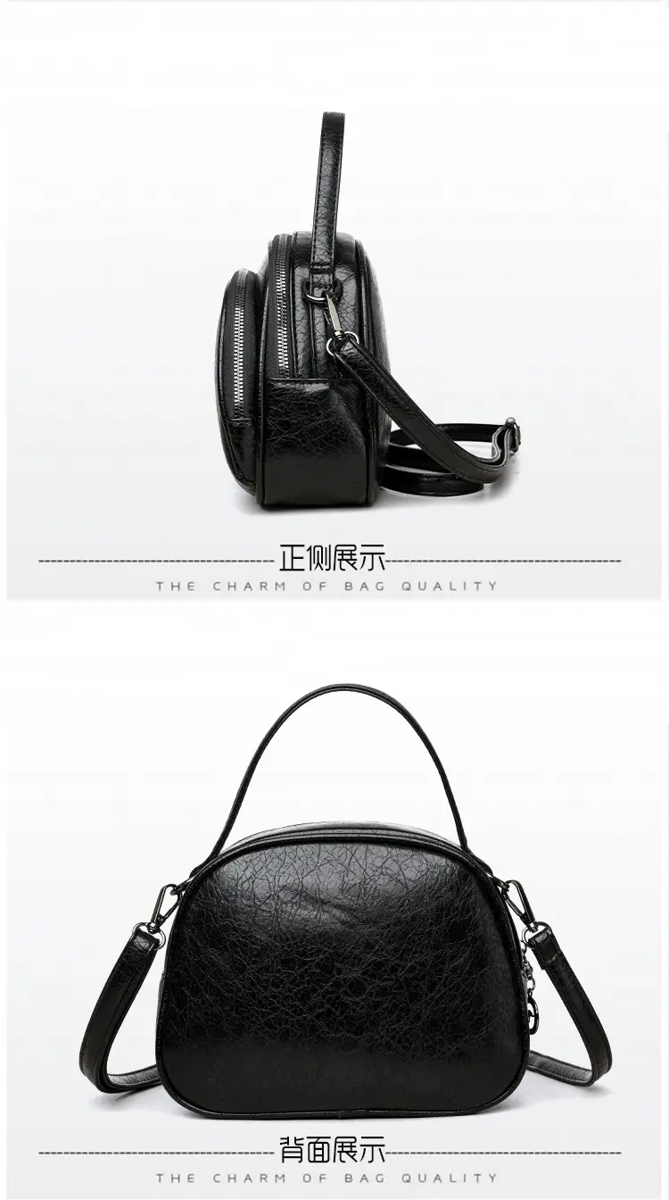 Black Croc Leather Shoulder Crossbody Bag for Women — feature 18