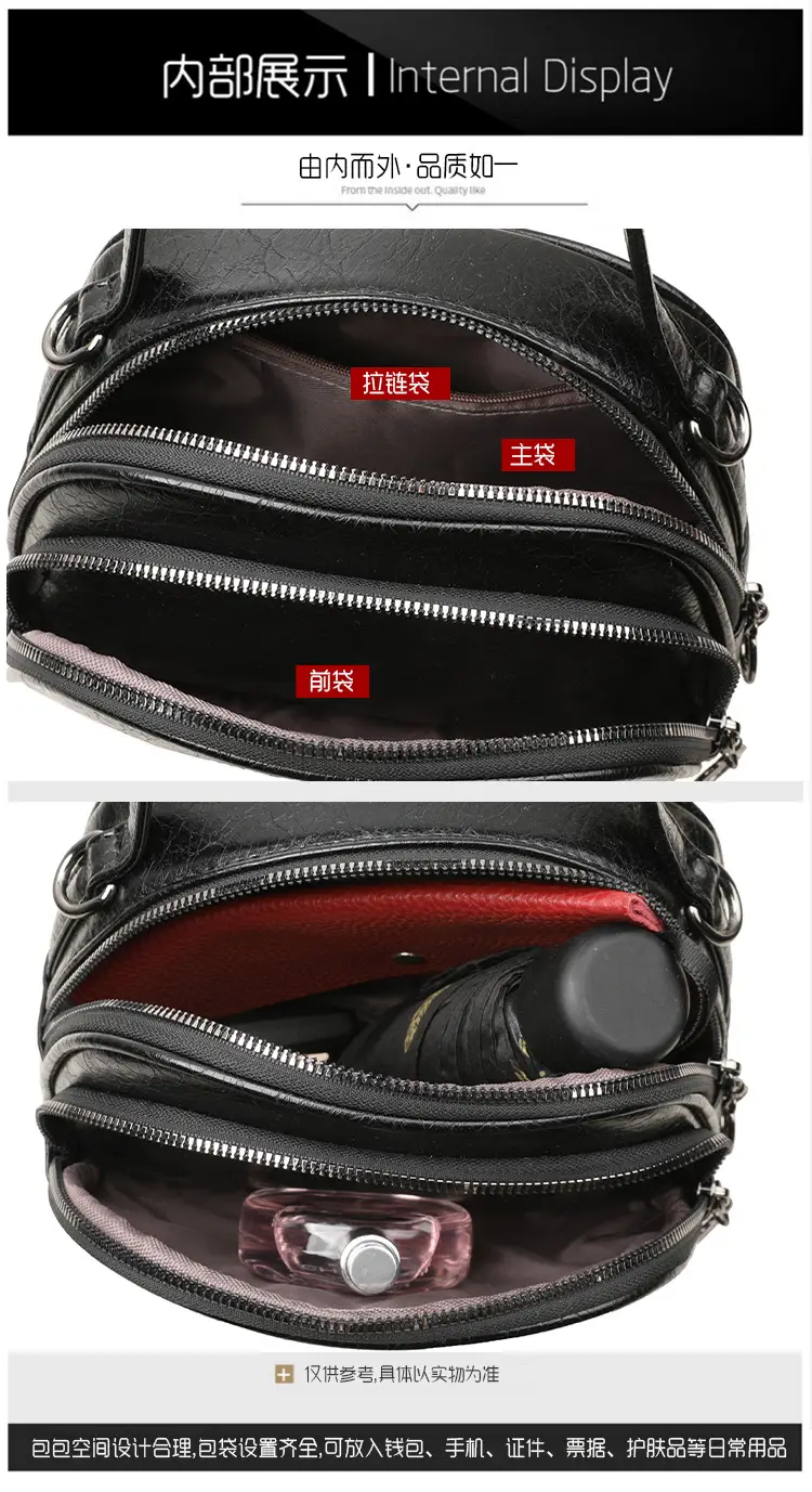 Black Croc Leather Shoulder Crossbody Bag for Women — feature 25