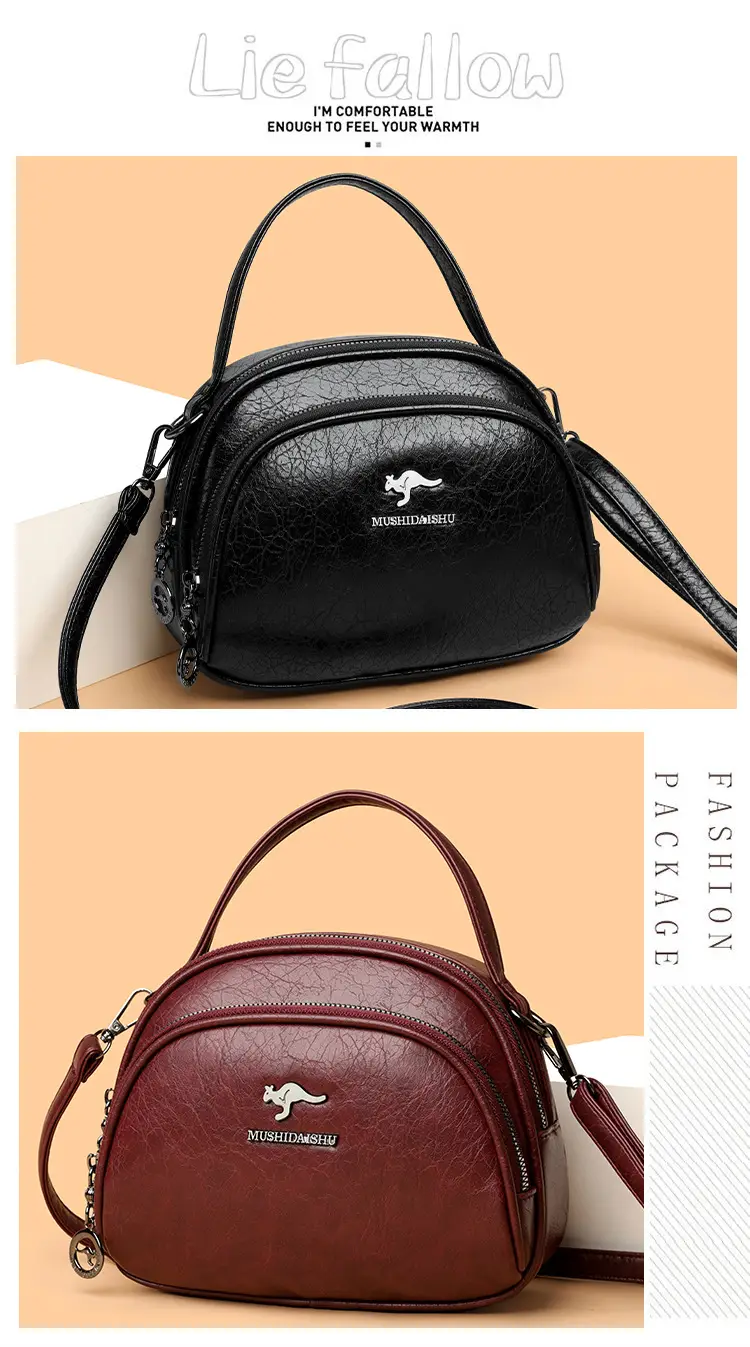 Black Croc Leather Shoulder Crossbody Bag for Women — feature 8