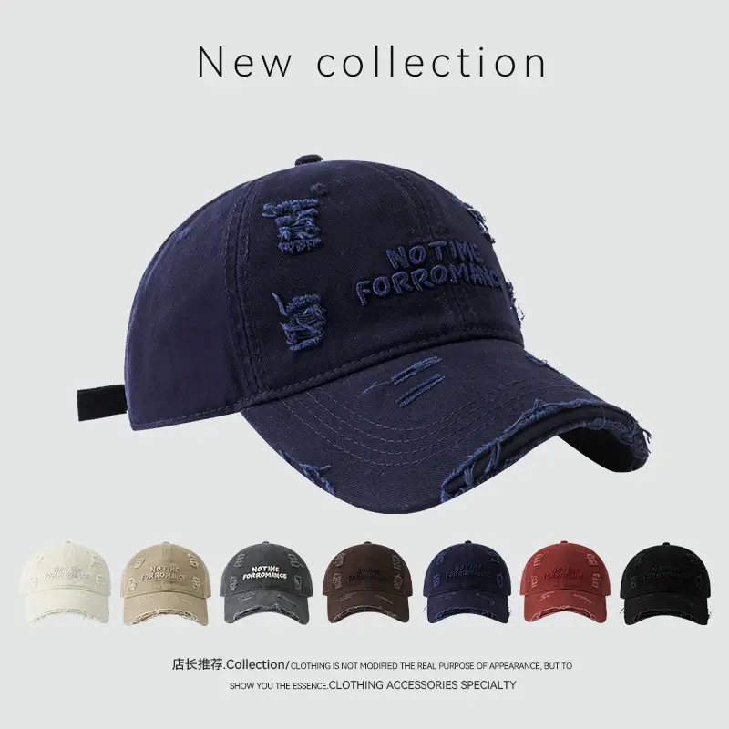 Vintage Wasteland Hole Baseball Cap Women Spring Autumn Casual Old Men Three-Dimensional Embroidered Cap — feature 2