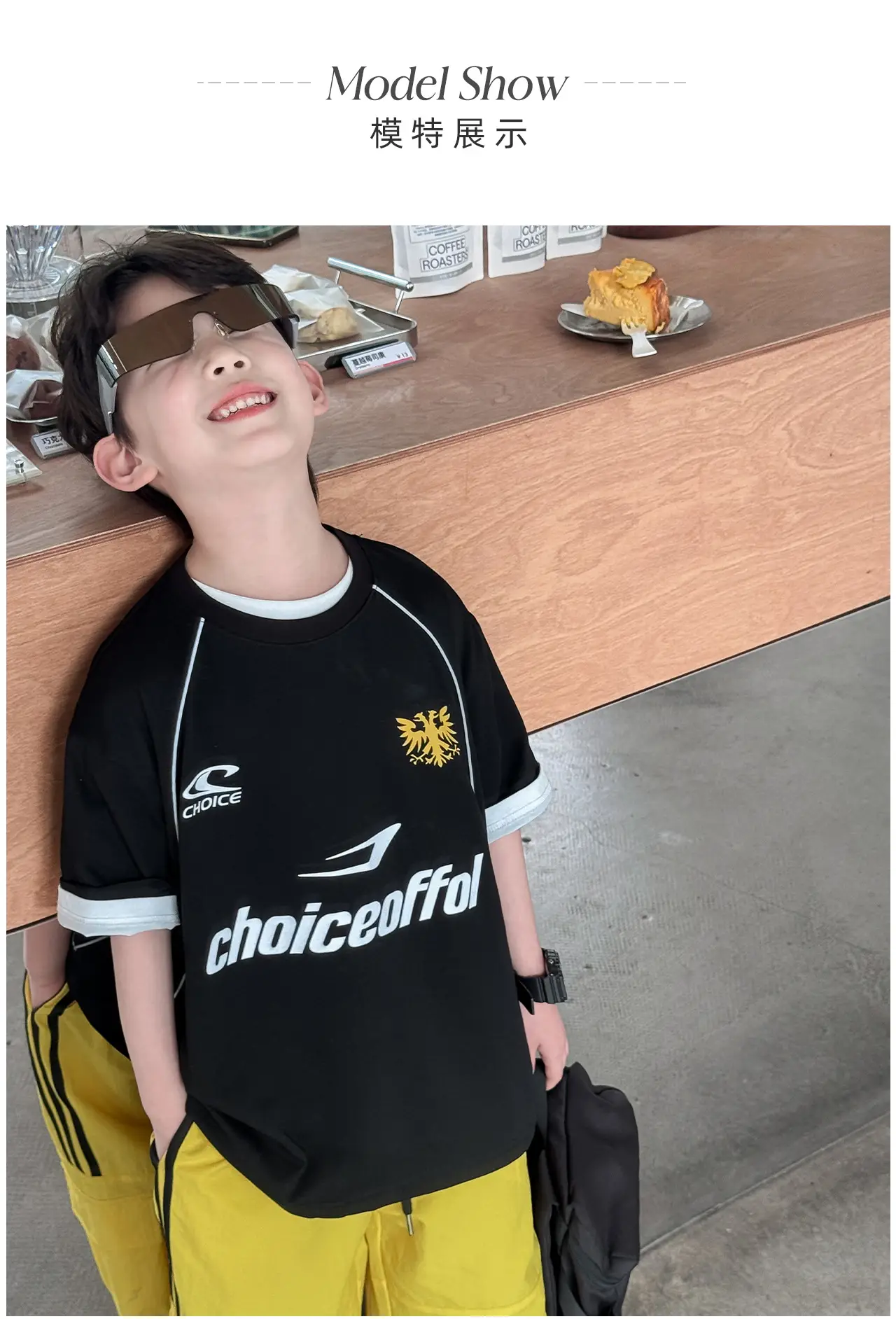 Naughty Rabbit 2025 Boys Black Yellow T-Shirt Set — feature 12
