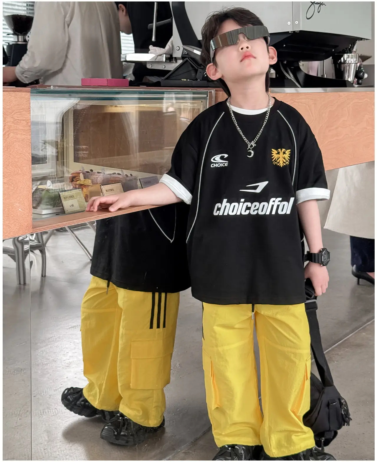 Naughty Rabbit 2025 Boys Black Yellow T-Shirt Set — feature 16