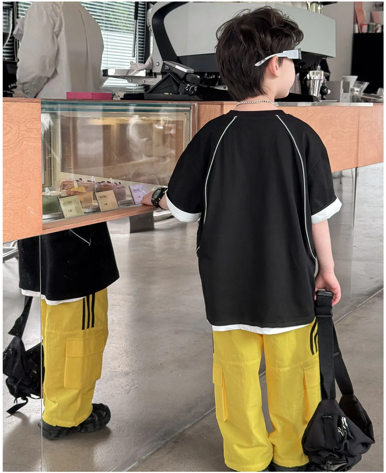Naughty Rabbit 2025 Boys Black Yellow T-Shirt Set — feature 17