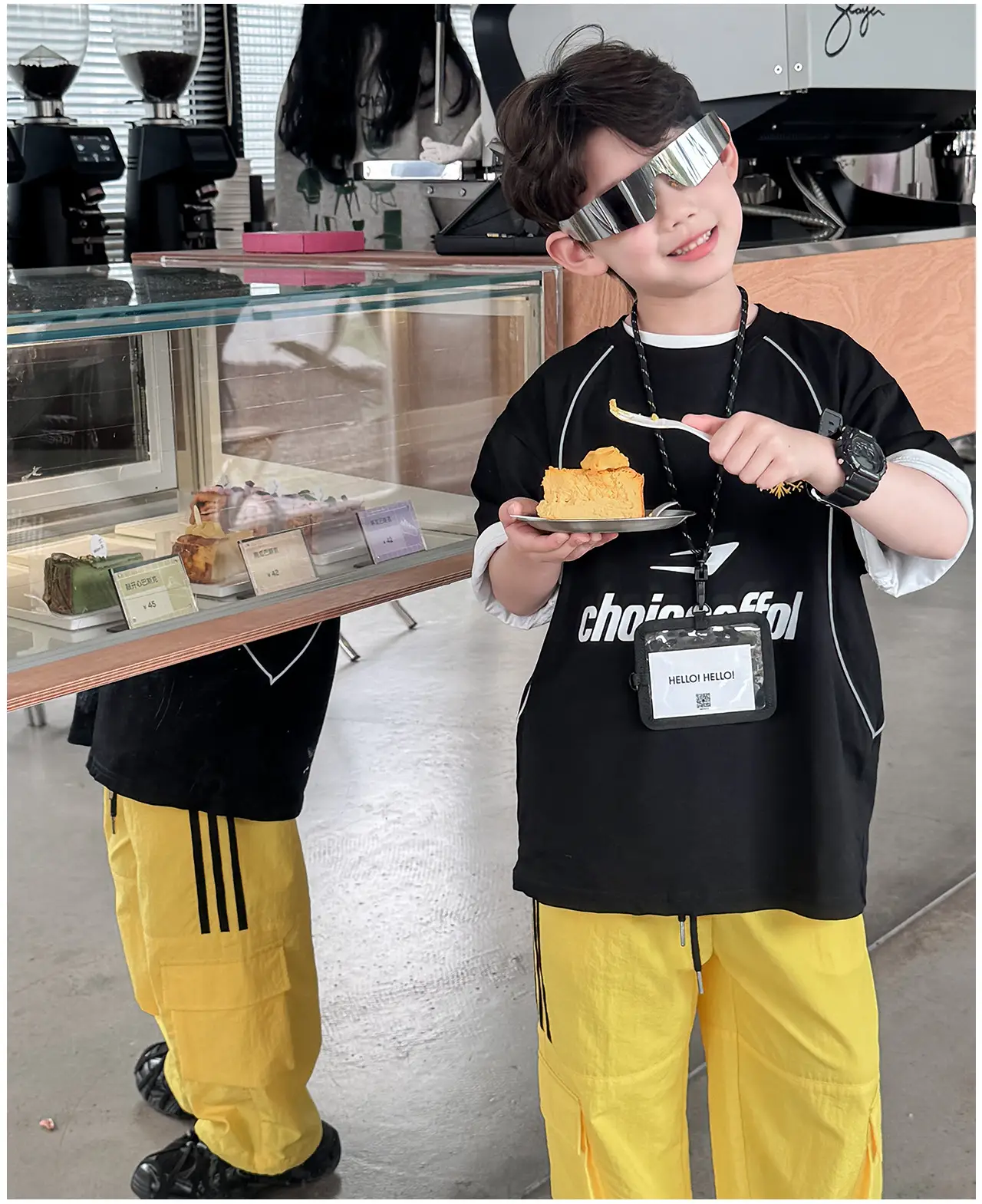 Naughty Rabbit 2025 Boys Black Yellow T-Shirt Set — feature 19