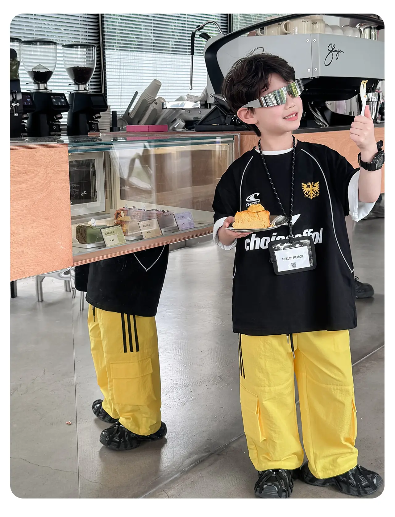 Naughty Rabbit 2025 Boys Black Yellow T-Shirt Set — feature 3