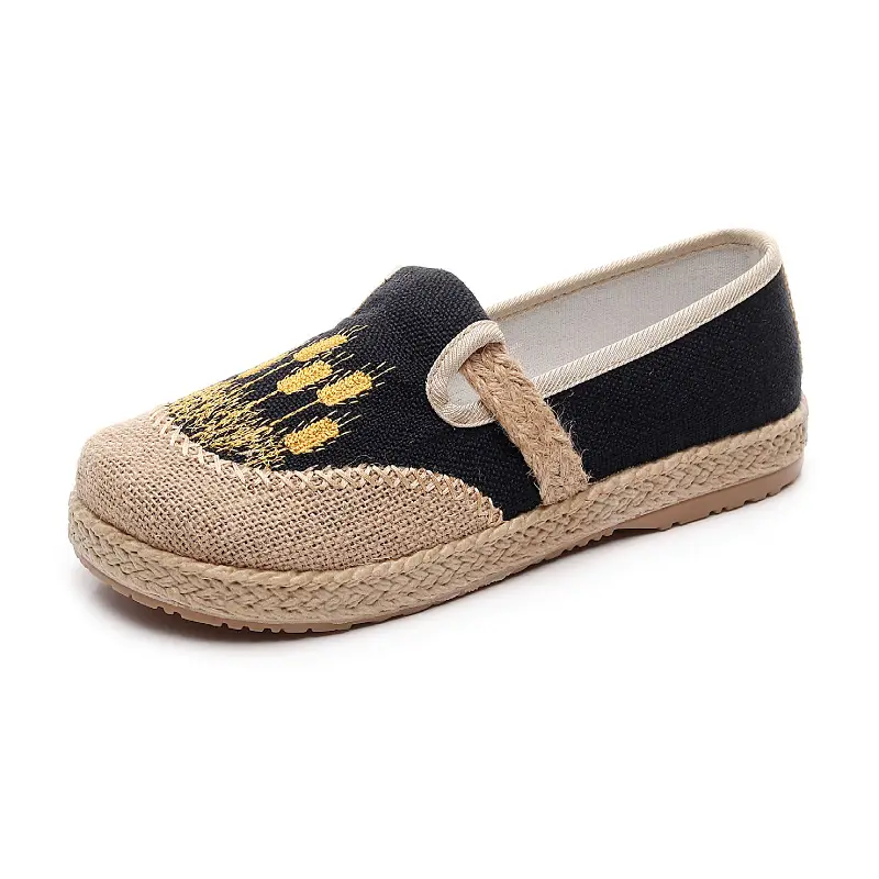 New Spring and Autumn Old Beijing Cloth Shoes Embroidered Linen Lazy Ethnic Style - Image 14