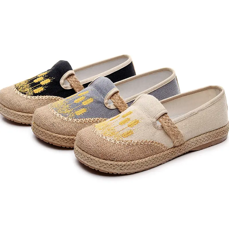 New Spring and Autumn Old Beijing Cloth Shoes Embroidered Linen Lazy Ethnic Style — feature 17
