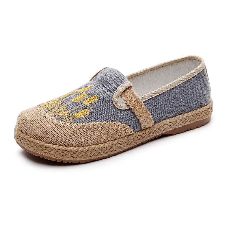 New Spring and Autumn Old Beijing Cloth Shoes Embroidered Linen Lazy Ethnic Style — feature 19