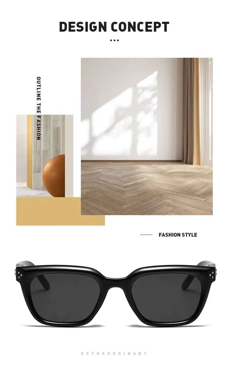 Women's Retro Cat's Eye Sunglasses Black High-End Driving Sun Protection — feature 6