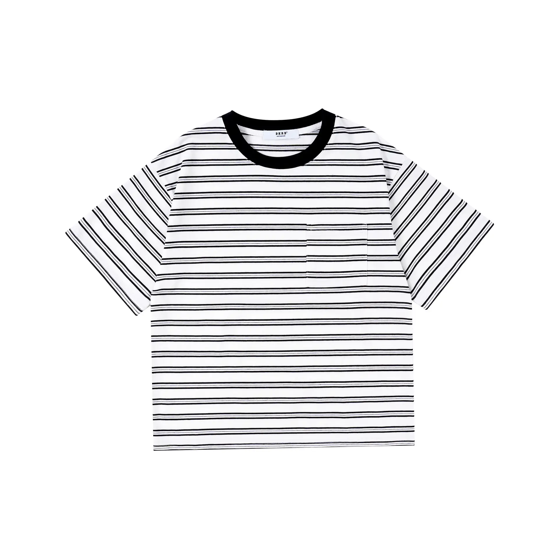Kids Striped T-Shirt Black White Summer Casual Top - Image 3