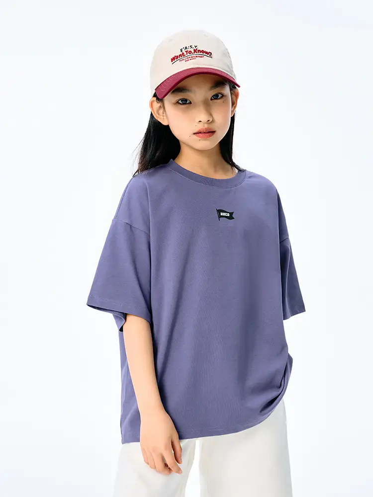 Purple Retro Graphic T-Shirt for Girls Boys Summer Cool Loose Fit - Image 7