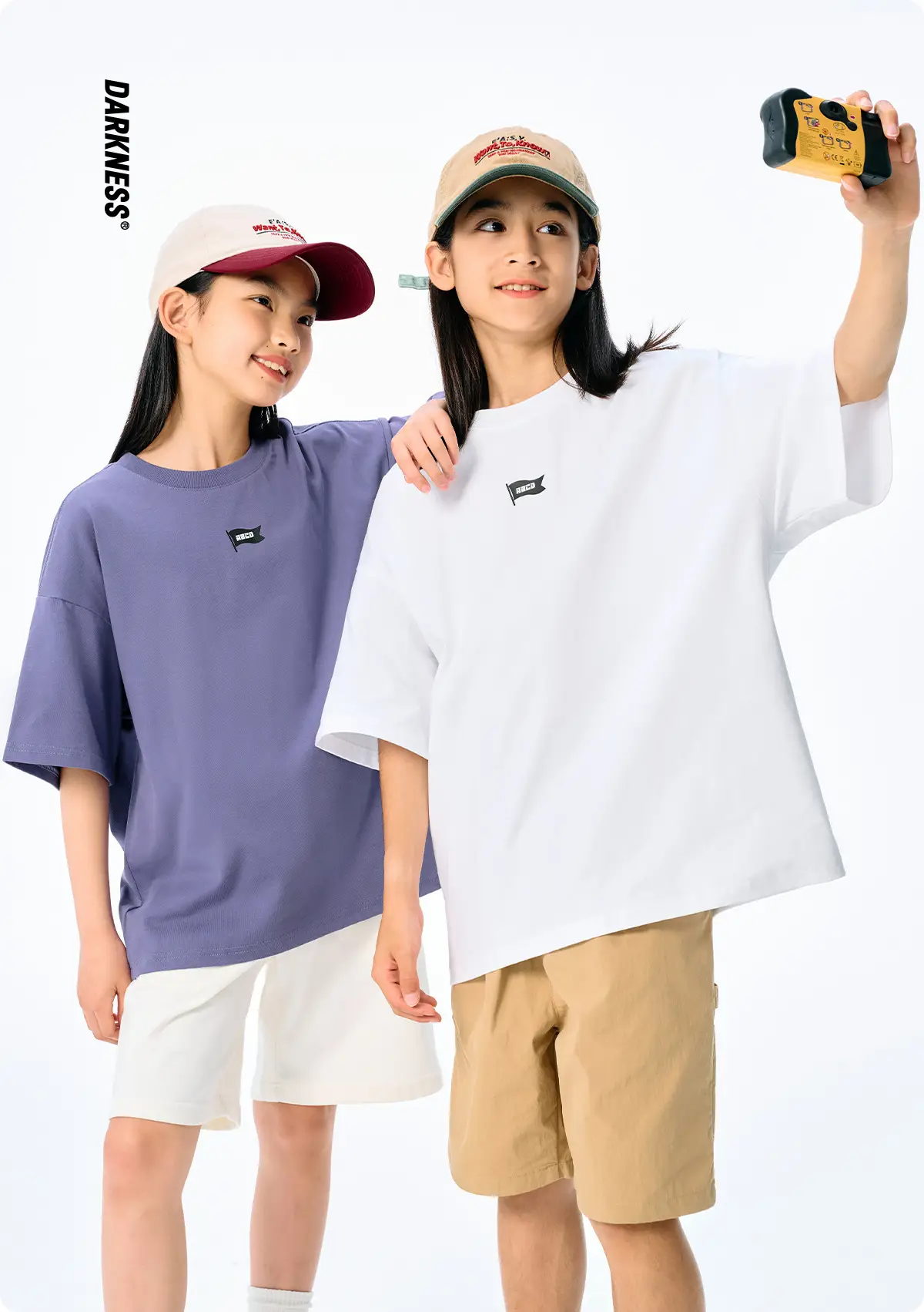 Purple Retro Graphic T-Shirt for Girls Boys Summer Cool Loose Fit — feature 4