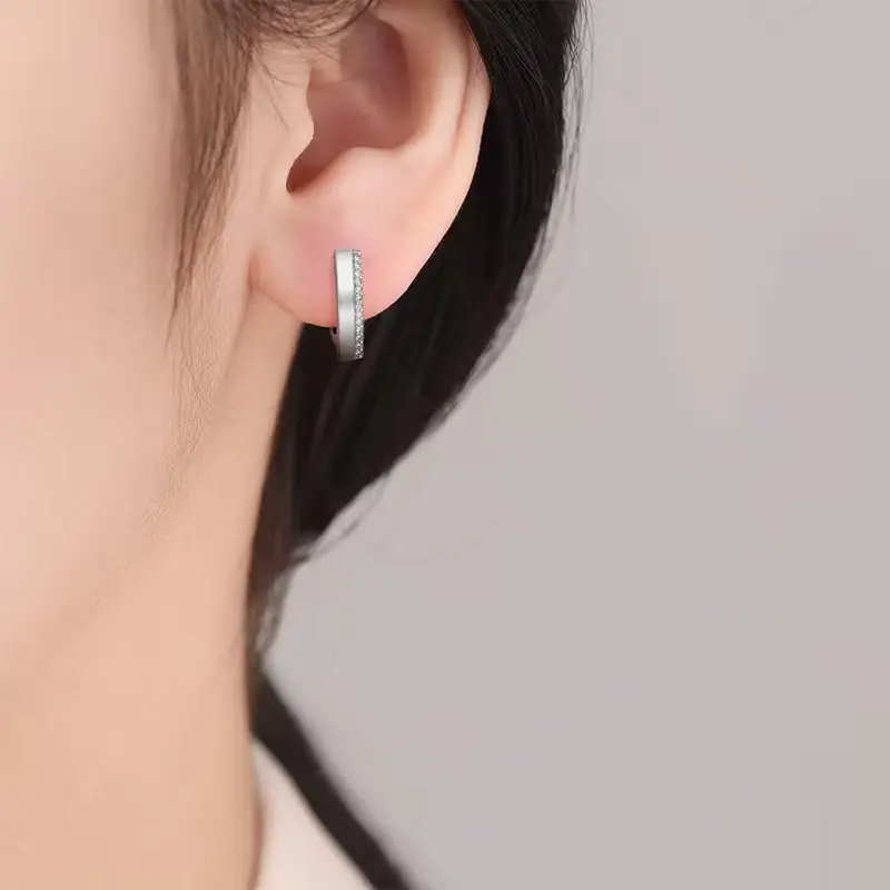 Sun & Moon Earrings High Texture Silver 3.5g - Image 3