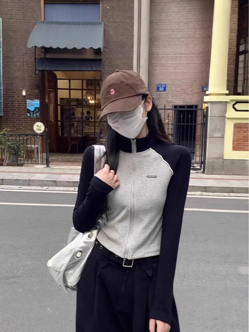 2025 Women's Raglan Sleeve Zipper Jacket Set - Image 4