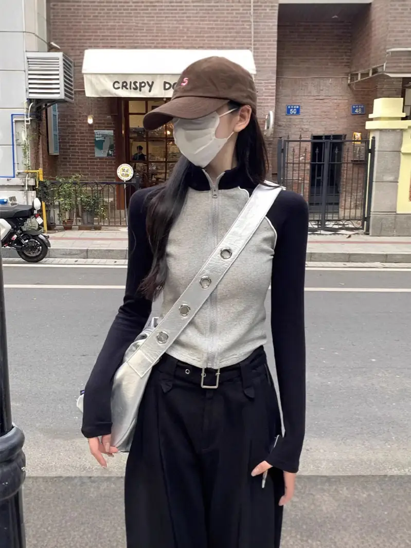 2025 Women's Raglan Sleeve Zipper Jacket Set - Image 5