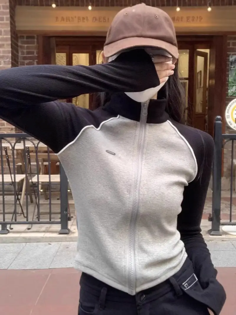 2025 Women's Raglan Sleeve Zipper Jacket Set - Image 7