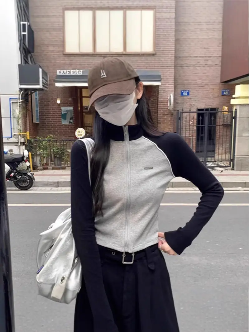 2025 Women's Raglan Sleeve Zipper Jacket Set - Image 8