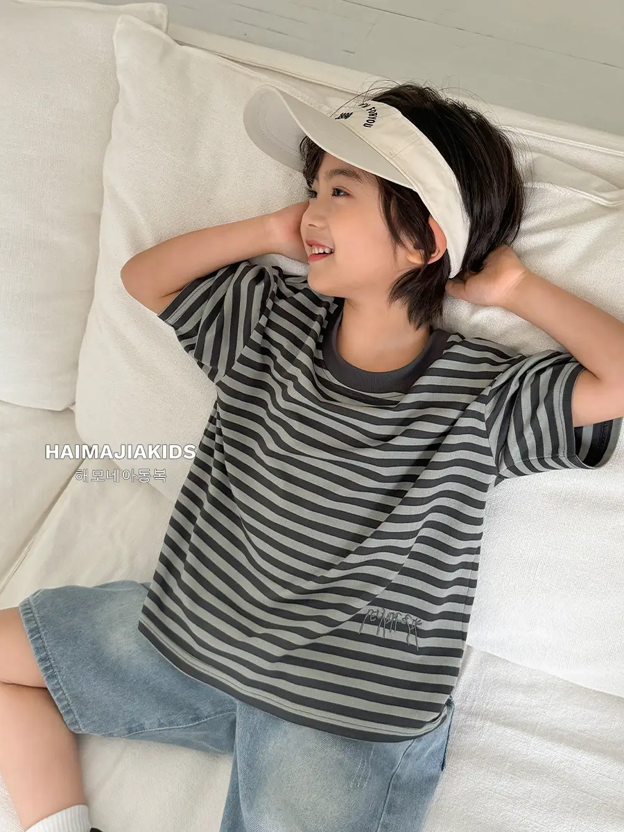 Haima Boys Striped T-Shirt Summer Wear