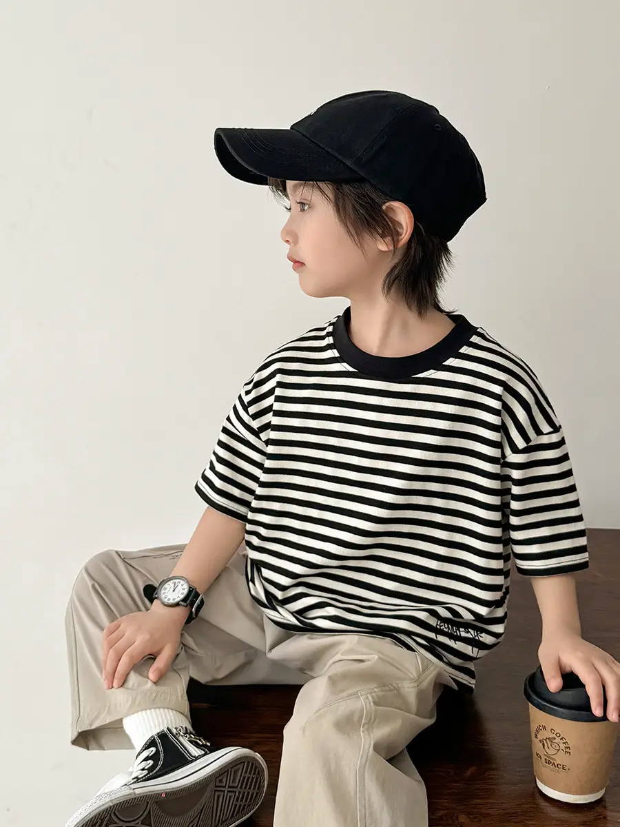 Haima Boys Striped T-Shirt Summer Wear