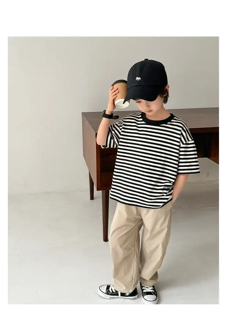 Haima Boys Striped T-Shirt Summer Wear — feature 9