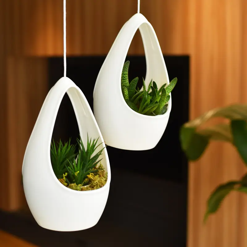 Cross-border Gardening Creative Flower Pot Hanging Basket Plant Hanging Flower Basket Indoor and Outdoor Balcony Linen Cotton Rope Net Bag Handmade Wholesale