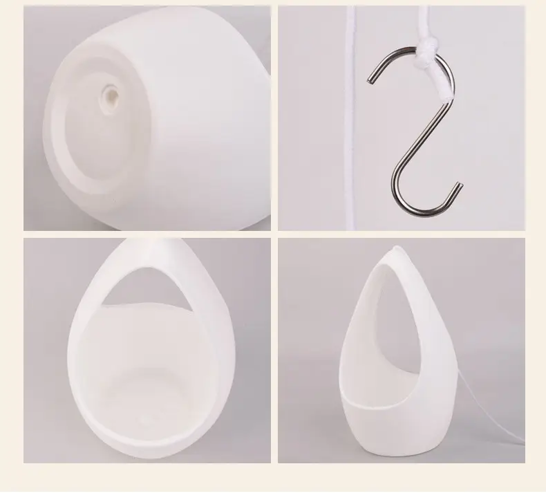 Cross-border Gardening Creative Flower Pot Hanging Basket Plant Hanging Flower Basket Indoor and Outdoor Balcony Linen Cotton Rope Net Bag Handmade Wholesale — feature 13