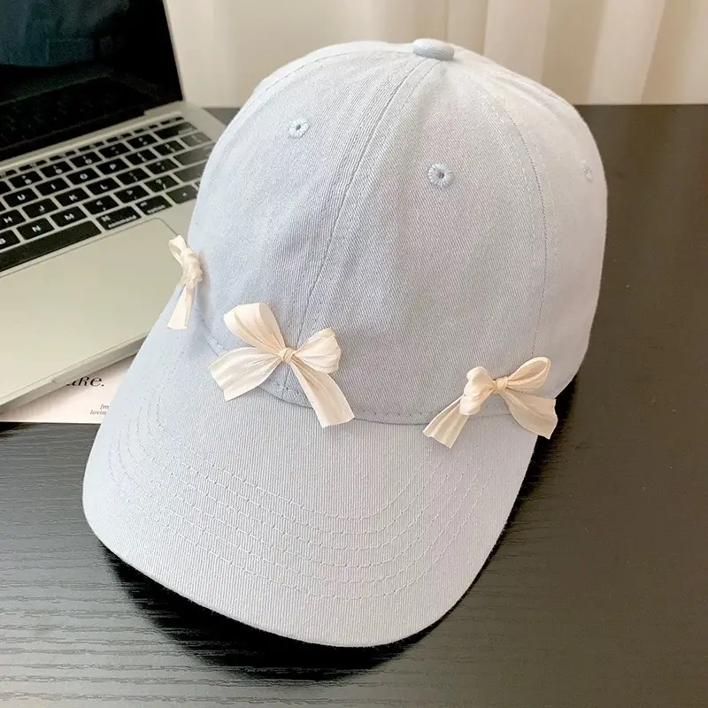 Women's Korean Bow Baseball Cap Sunscreen Wide Brim — feature 10