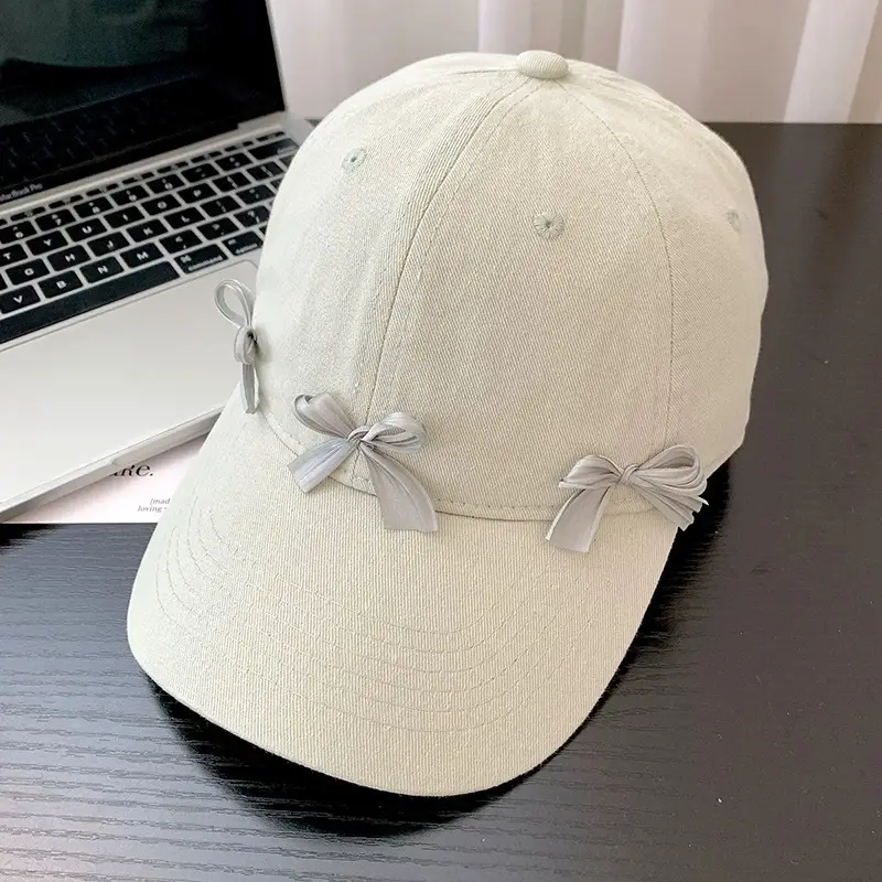 Women's Korean Bow Baseball Cap Sunscreen Wide Brim — feature 11