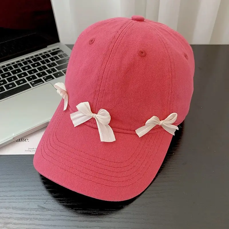 Women's Korean Bow Baseball Cap Sunscreen Wide Brim — feature 9