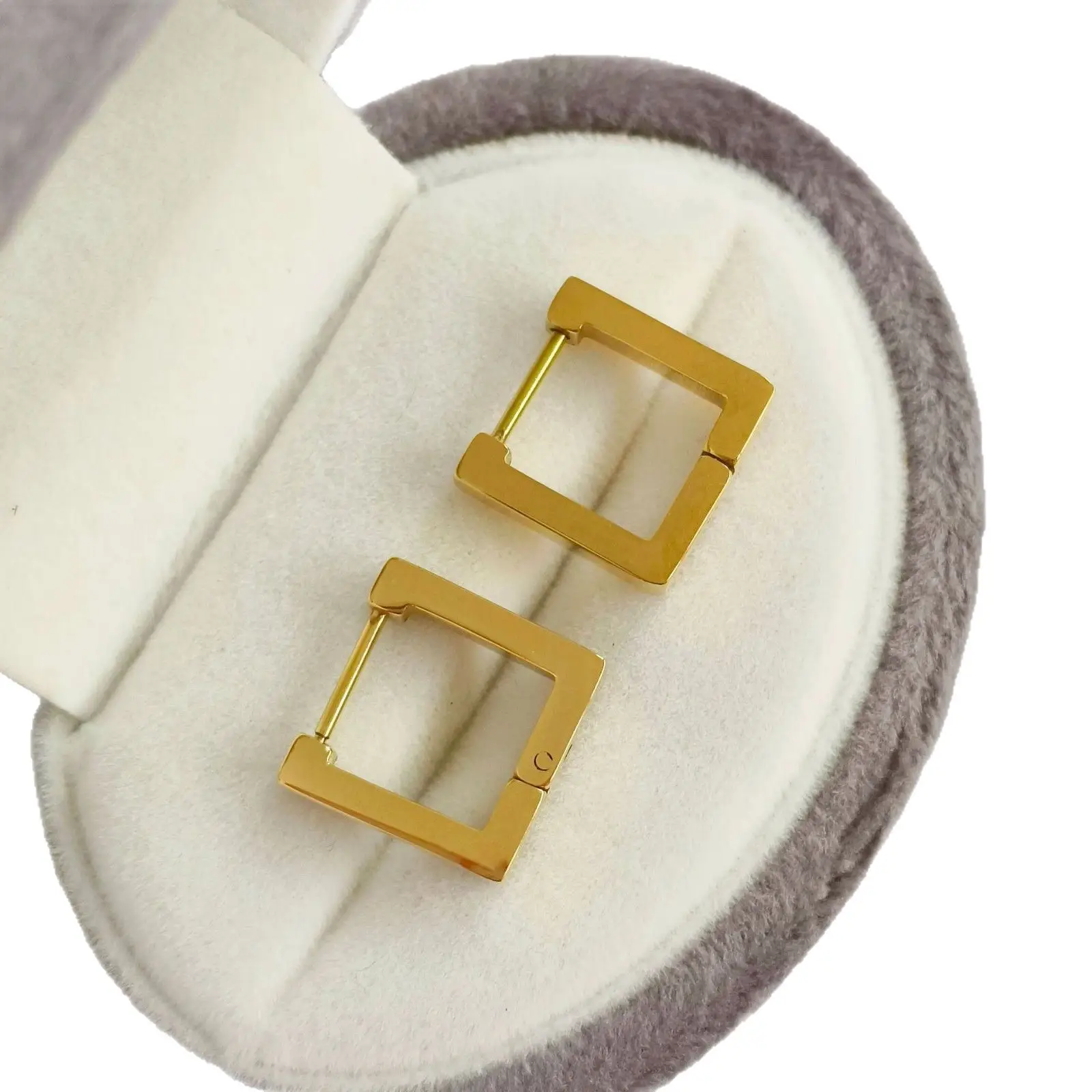 Geometric Square Earring Buckle 18k Gold Plated - Image 5