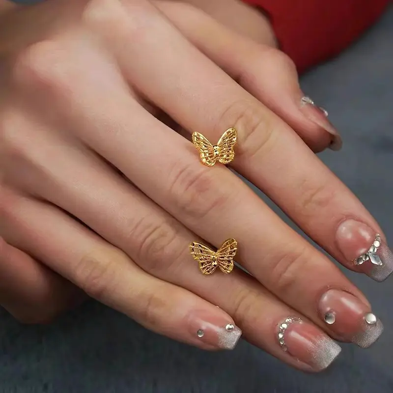 Golden Butterfly Bow Earrings for Women - Image 6