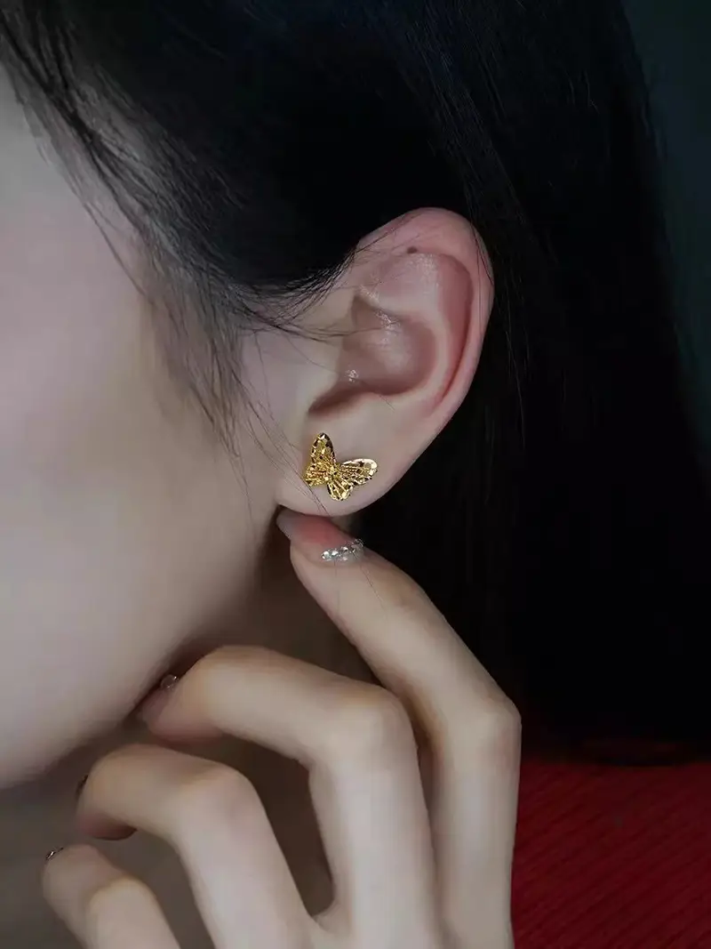 Golden Butterfly Bow Earrings for Women — feature 34