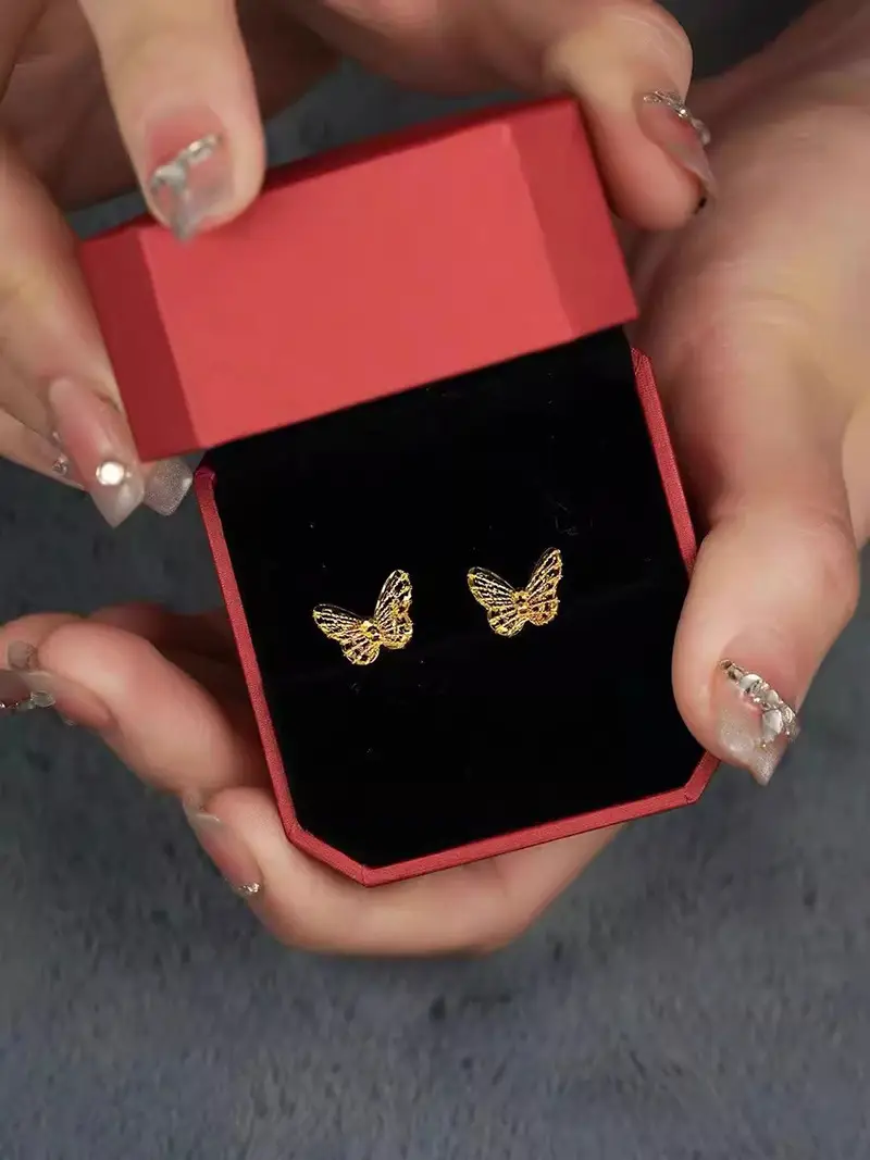 Golden Butterfly Bow Earrings for Women — feature 35