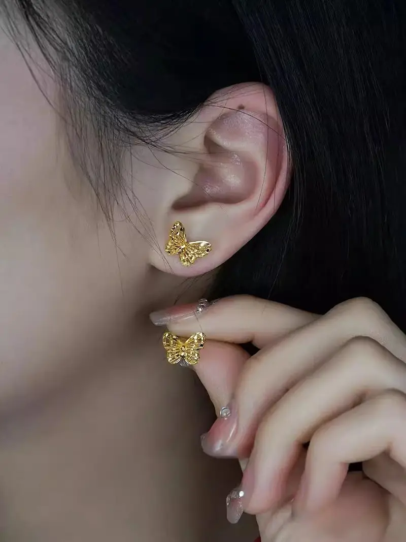 Golden Butterfly Bow Earrings for Women — feature 36