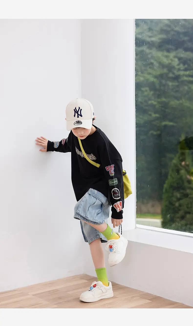 2025 Kids Long Sleeve T-Shirt Panda Round Coat Cotton Wholesale — feature 26