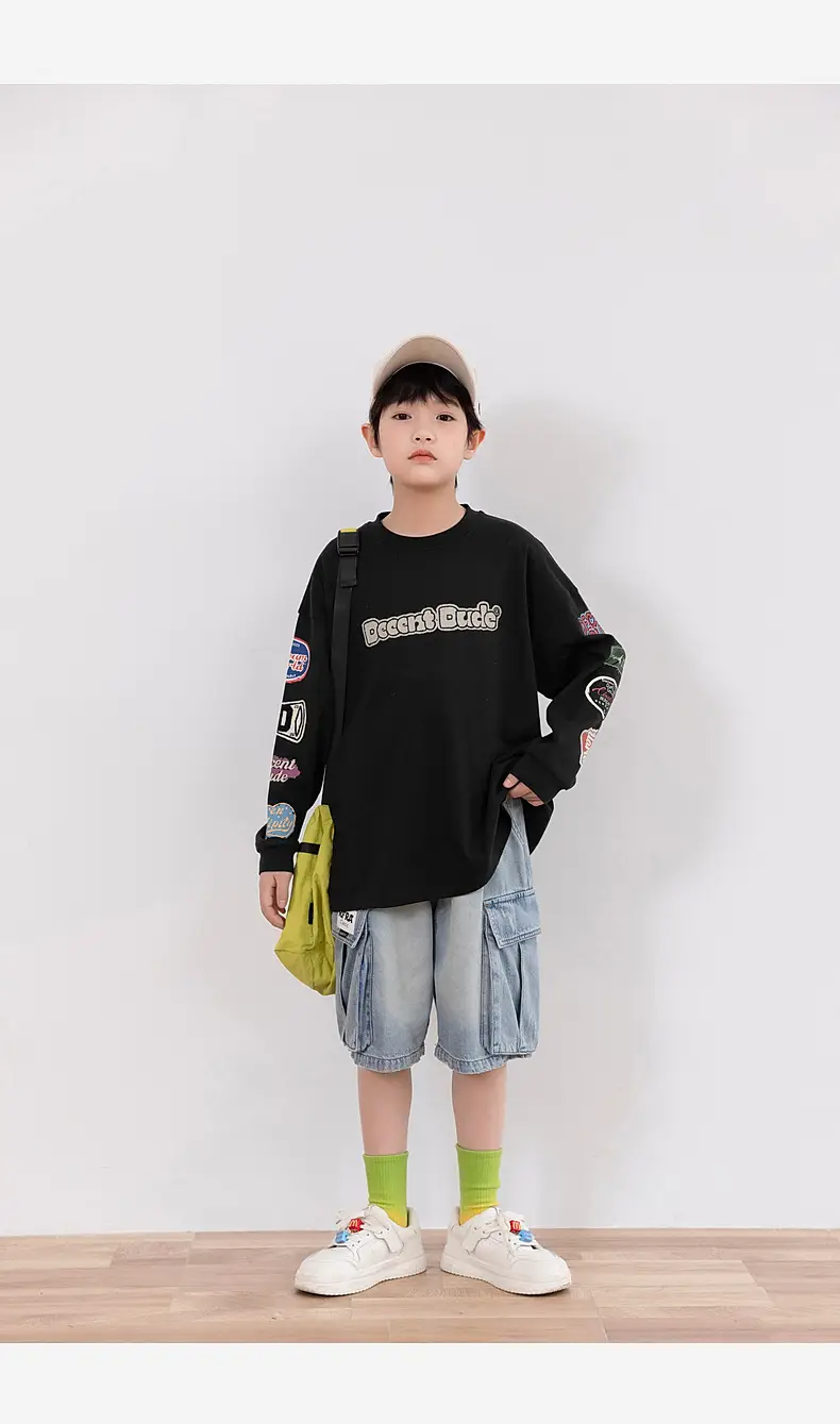 2025 Kids Long Sleeve T-Shirt Panda Round Coat Cotton Wholesale — feature 30