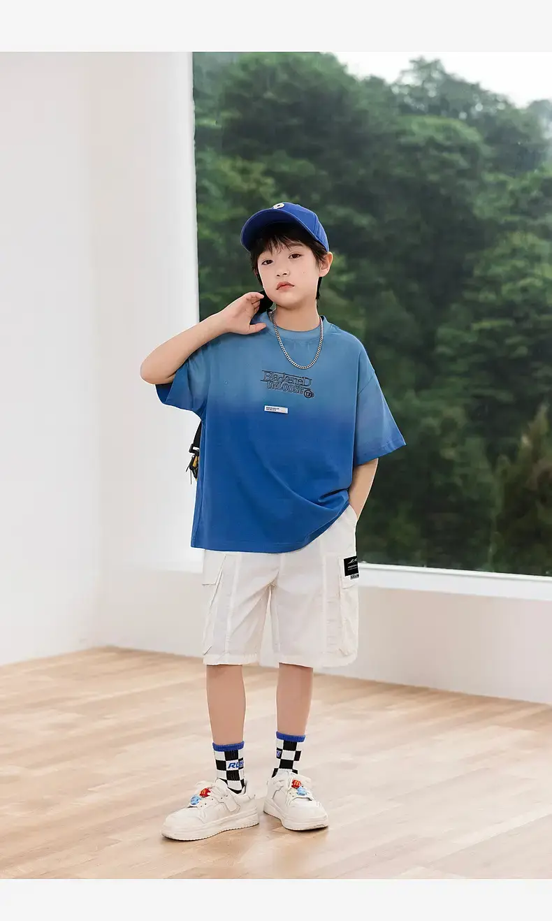 Pure Cotton Gradient Tie-Dye Boys T-Shirt 2025 — feature 28