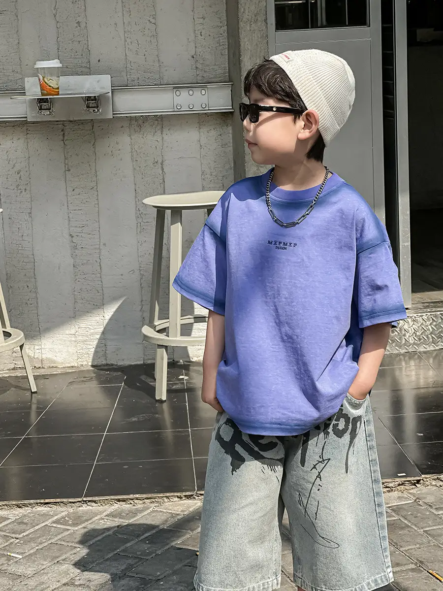 Boys Denim Shorts Korean Style 2025 Summer Wear