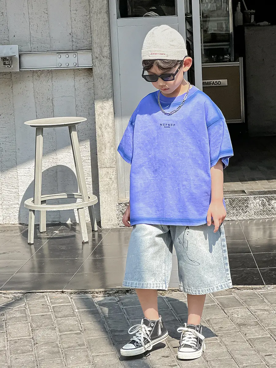 Boys Denim Shorts Korean Style 2025 Summer Wear