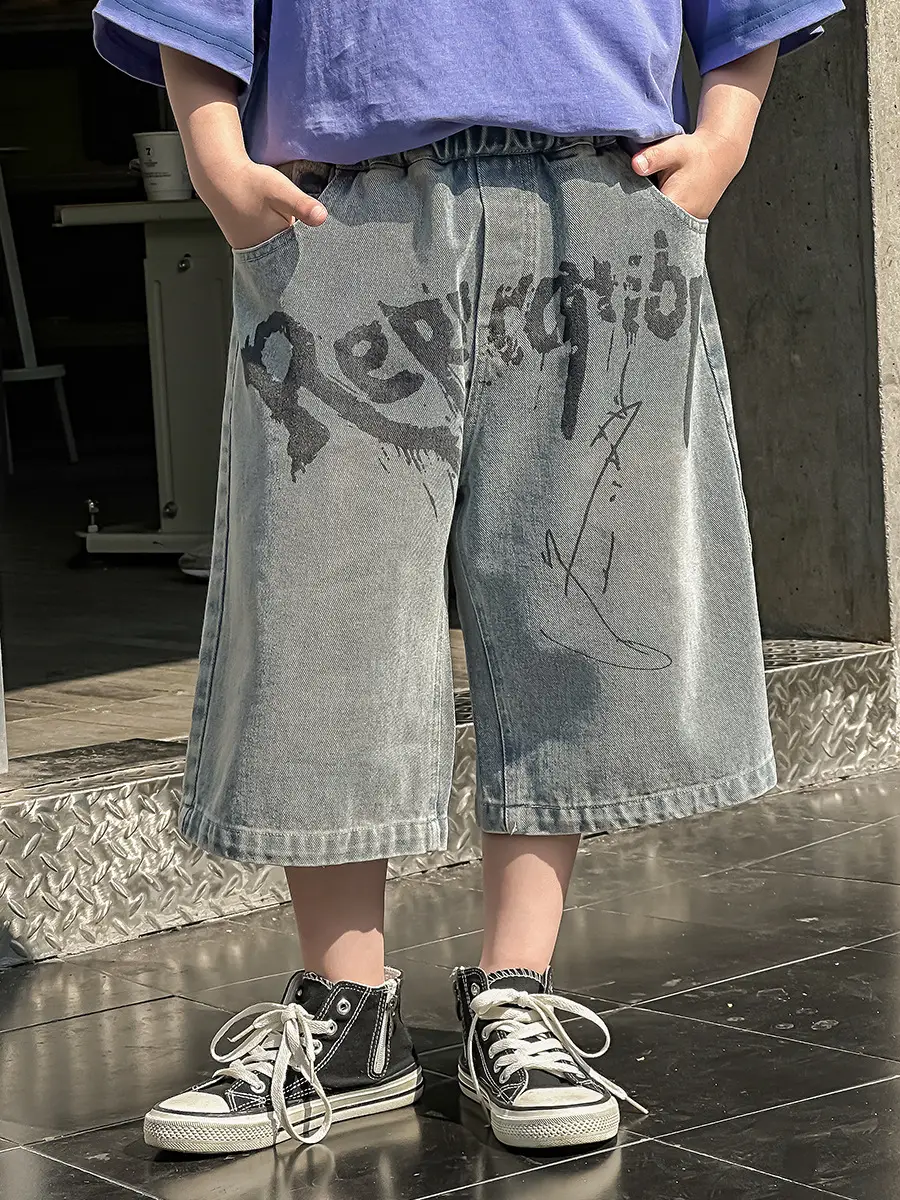 Boys Denim Shorts Korean Style 2025 Summer Wear — feature 12