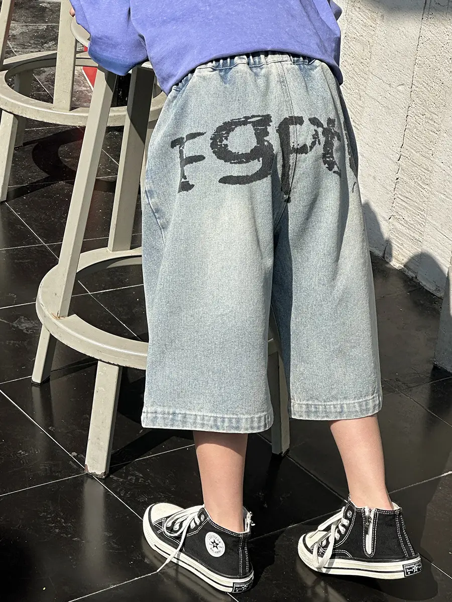 Boys Denim Shorts Korean Style 2025 Summer Wear — feature 15