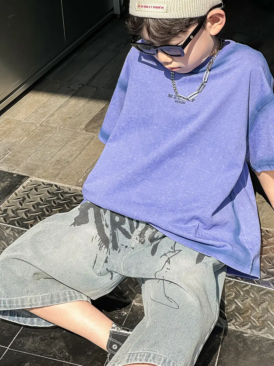 Boys Denim Shorts Korean Style 2025 Summer Wear — feature 28