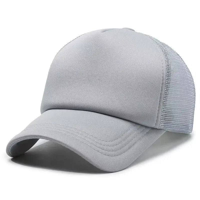 Light Blue Mesh Baseball Cap with Logo Embroidery - Image 11