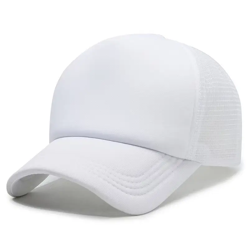 Light Blue Mesh Baseball Cap with Logo Embroidery - Image 12